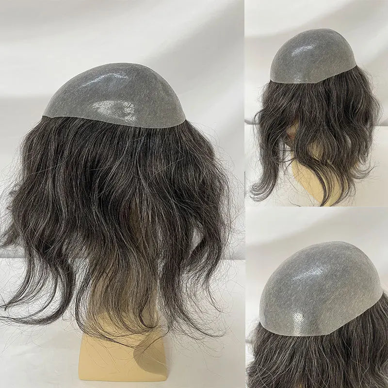 12inch Long Human Hair, Thin Skin Base PU Toupee/Replacement Units - Various Options Available