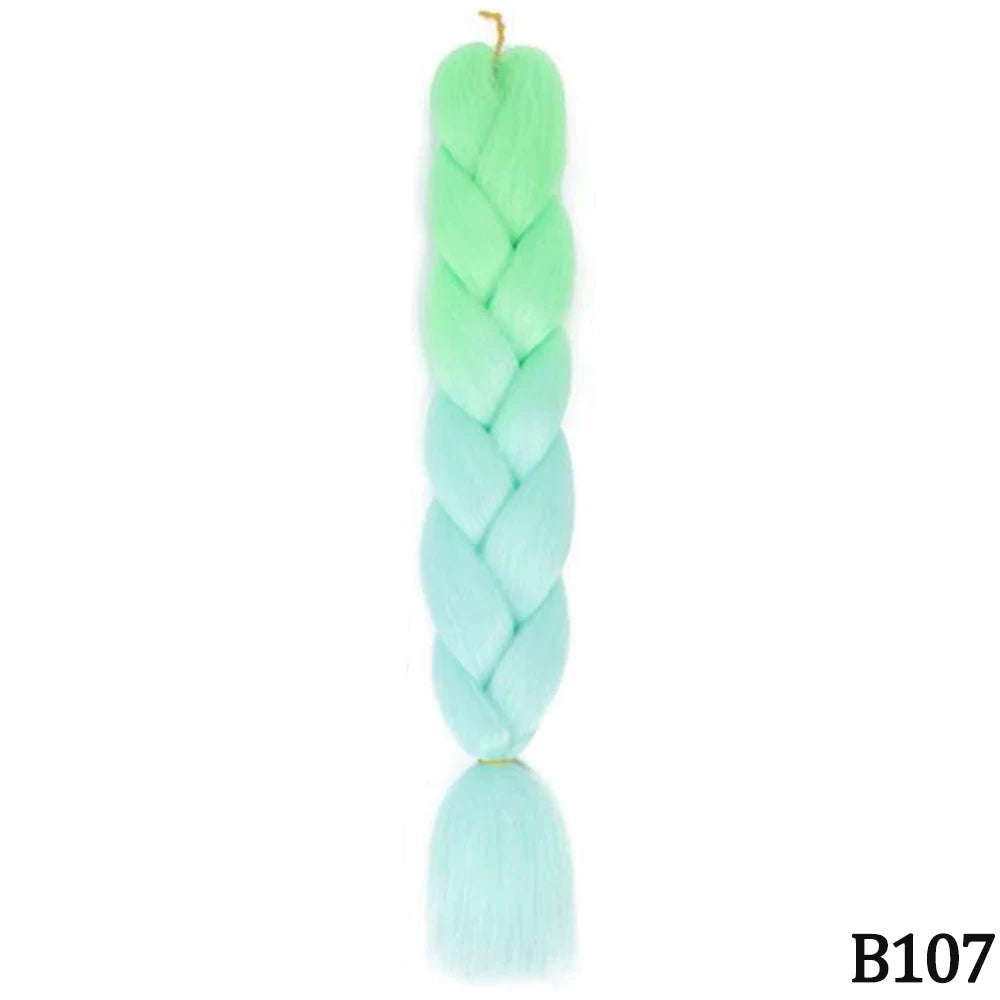 24" Synthetic Yaki Jumbo Braiding Hair - Various Colors Available