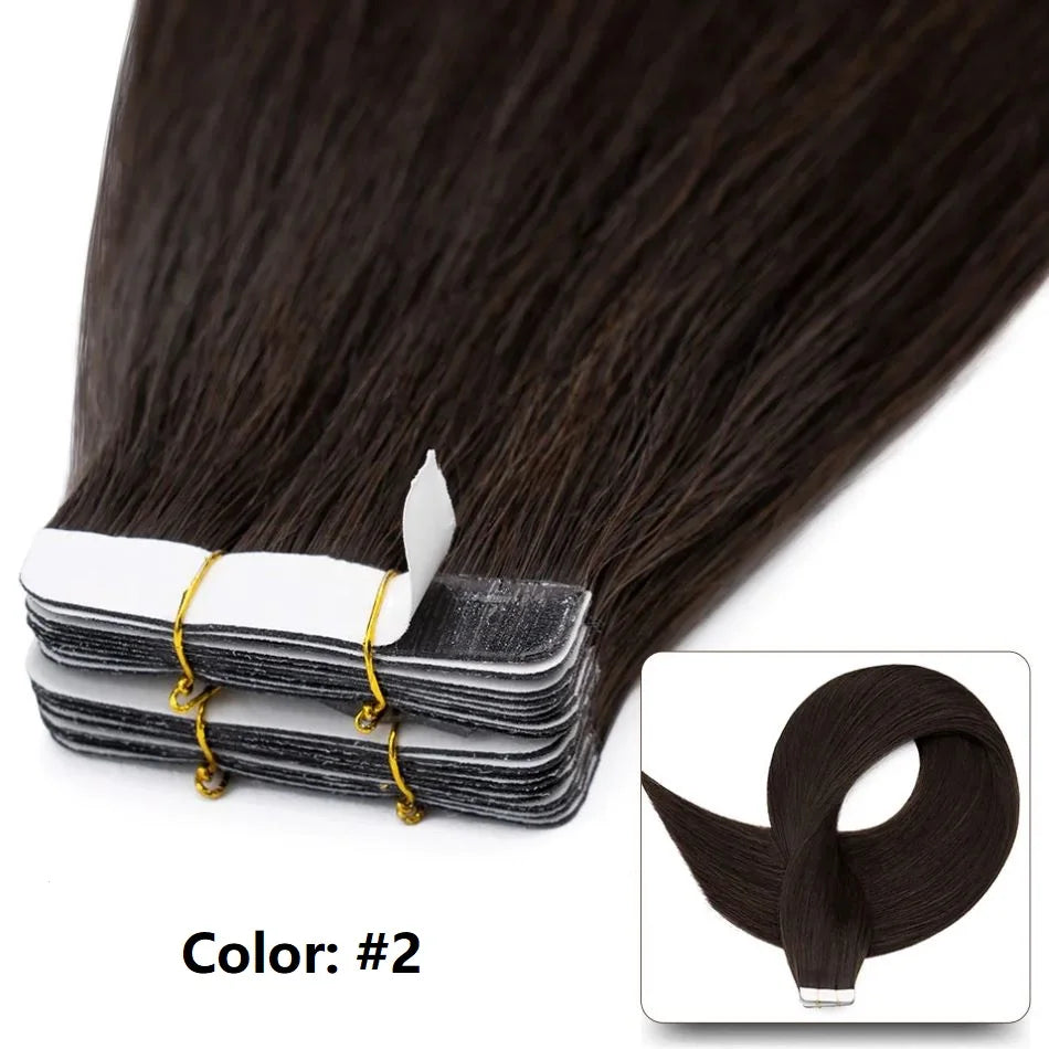 Straight - Tape in Human Hair Extensions 20 Pcs