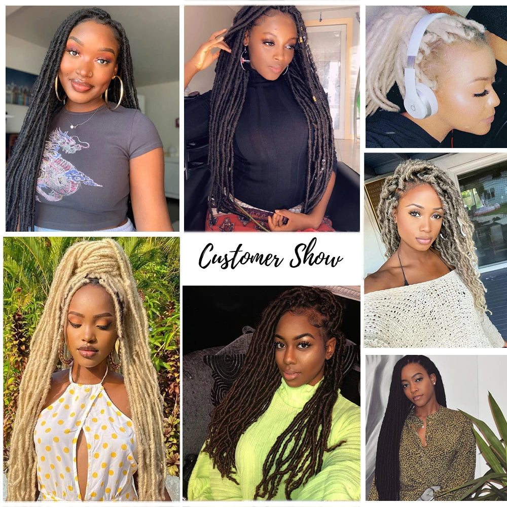 Synthetic Faux Locs Crochet Hair - Various Colors Available