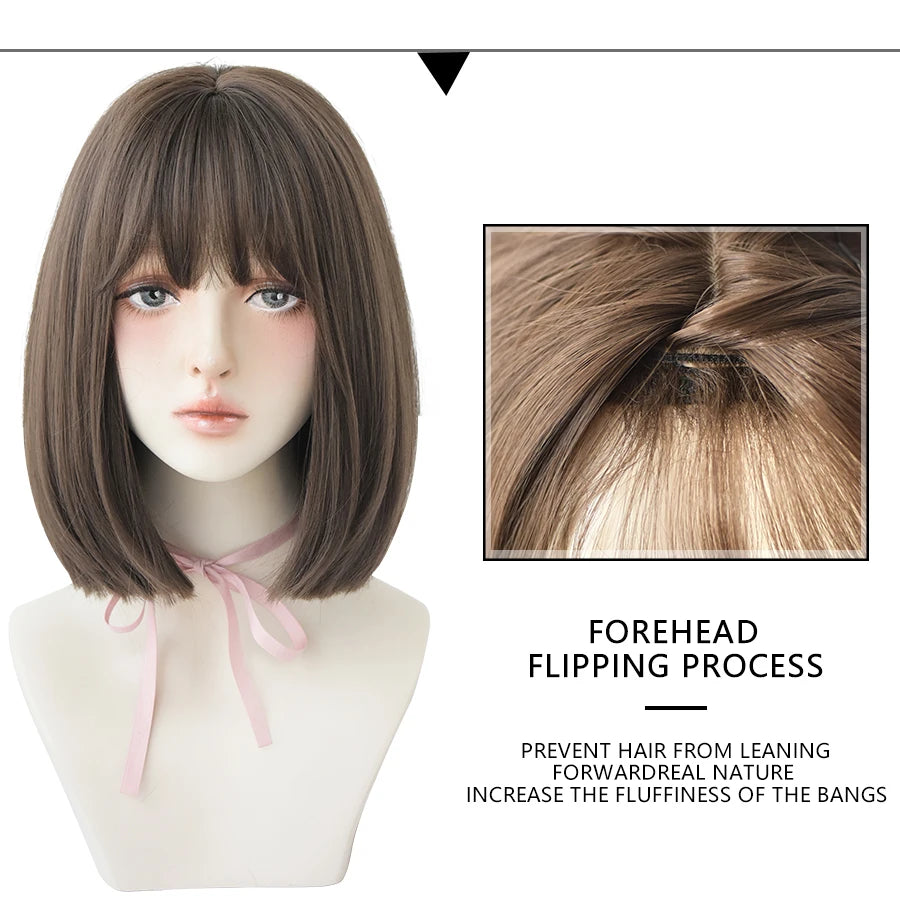 Short Bob Synthetic Wig - Various Colors Available