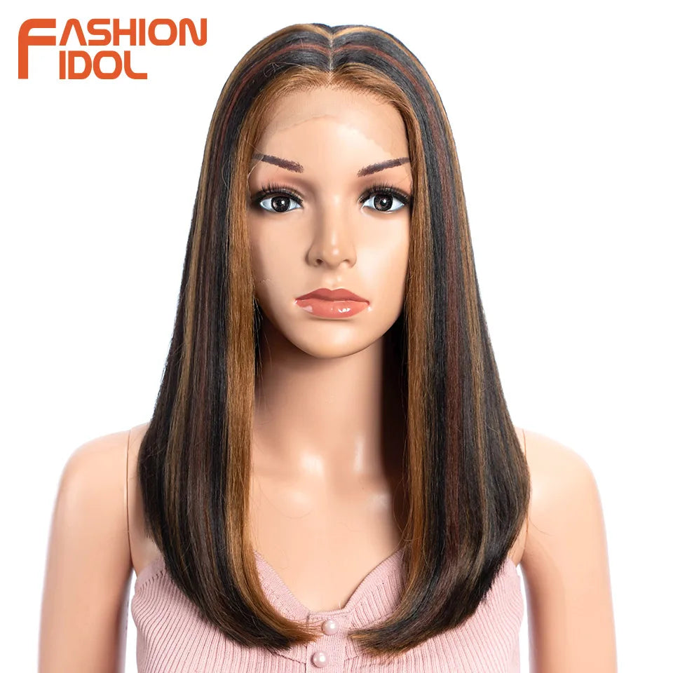 14 Inch Lace Front Wig Synthetic Hair - Various Colors Available
