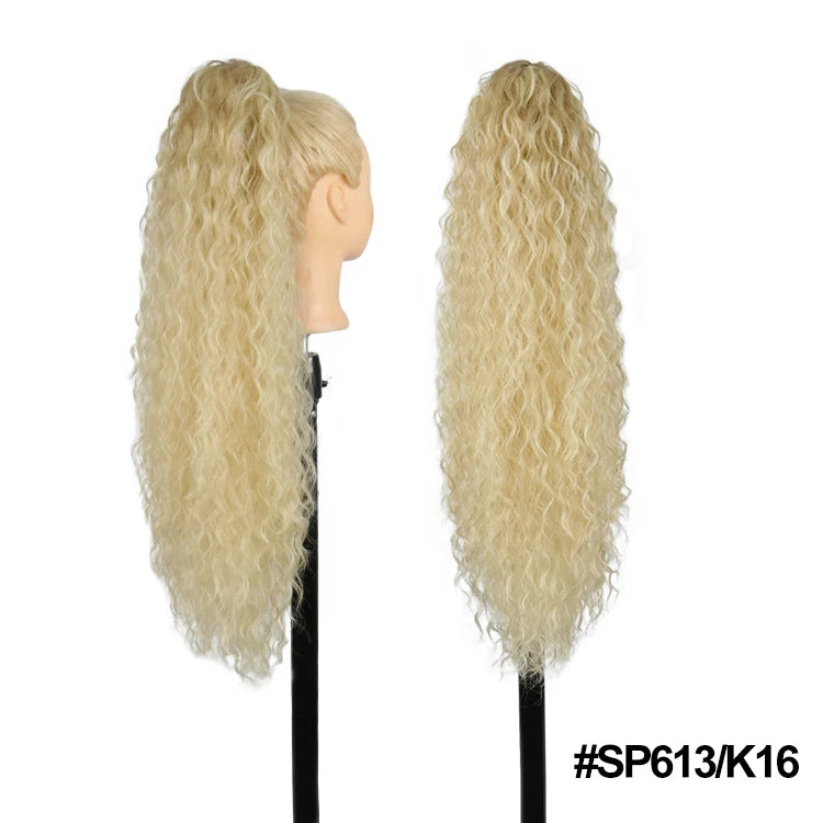 Long Synthetic Clip In Drawstring Ponytails - Various Options Available