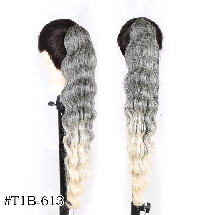 Long Synthetic Clip In Drawstring Ponytails - Various Options Available