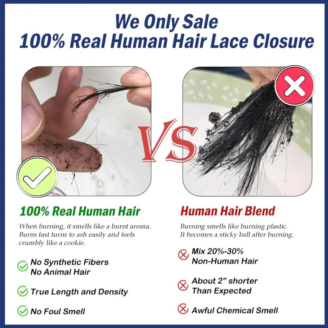 13x4 Lace Human Hair Straight Lace Frontal PrePlucked