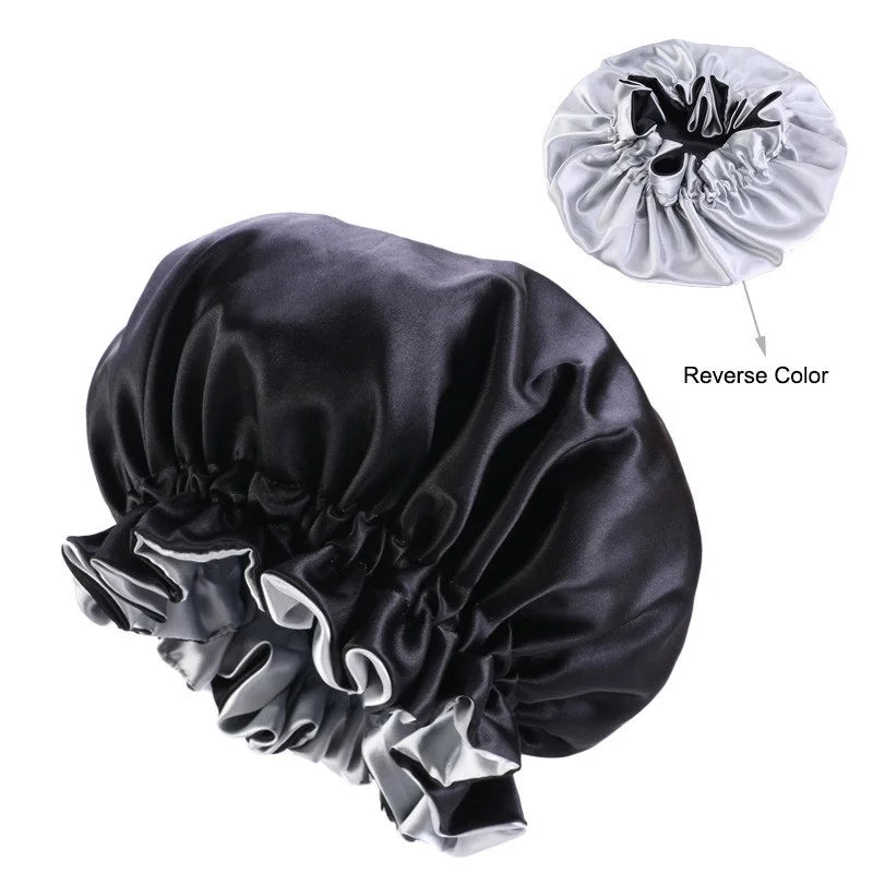 Silk Night Double Layered Bonnet
