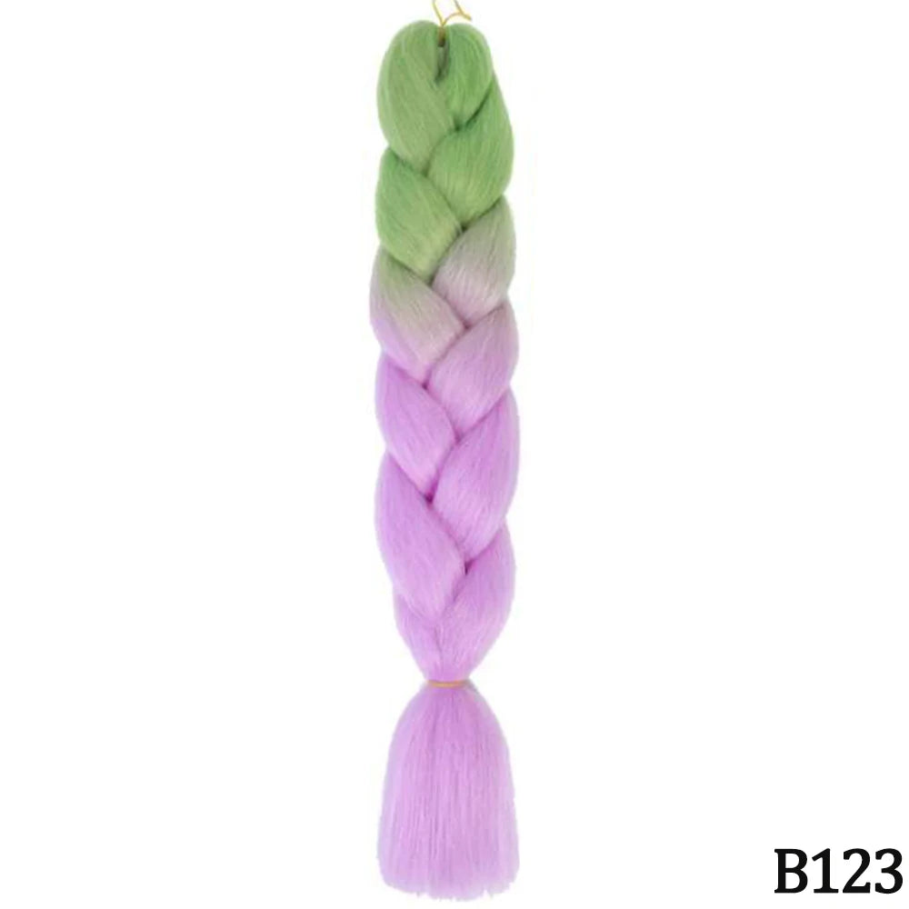 24" Synthetic Yaki Jumbo Braiding Hair - Various Colors Available