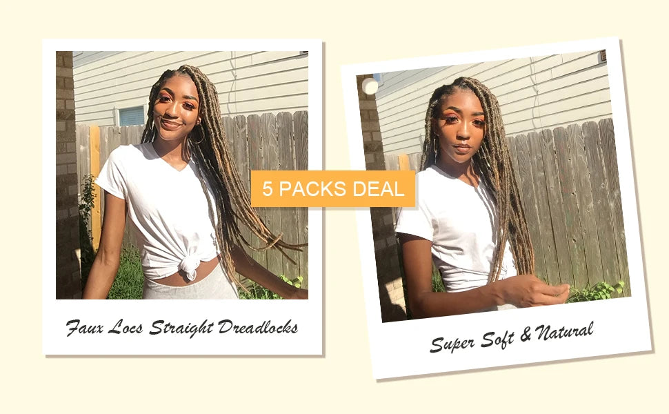 Synthetic Faux Locs Crochet Hair - Various Colors Available