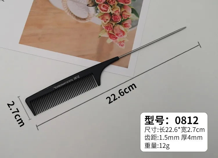 Professional Hair Tail Stainless Steel Styling Combs - Sold Separately