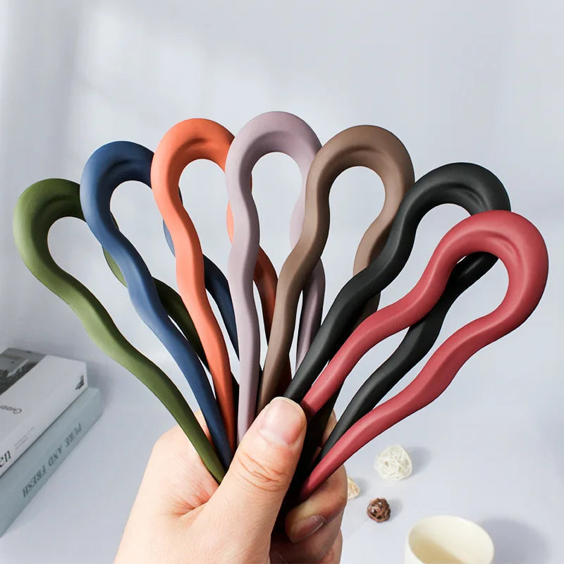 U Shape Traditional Resin Hair Pin Stick
