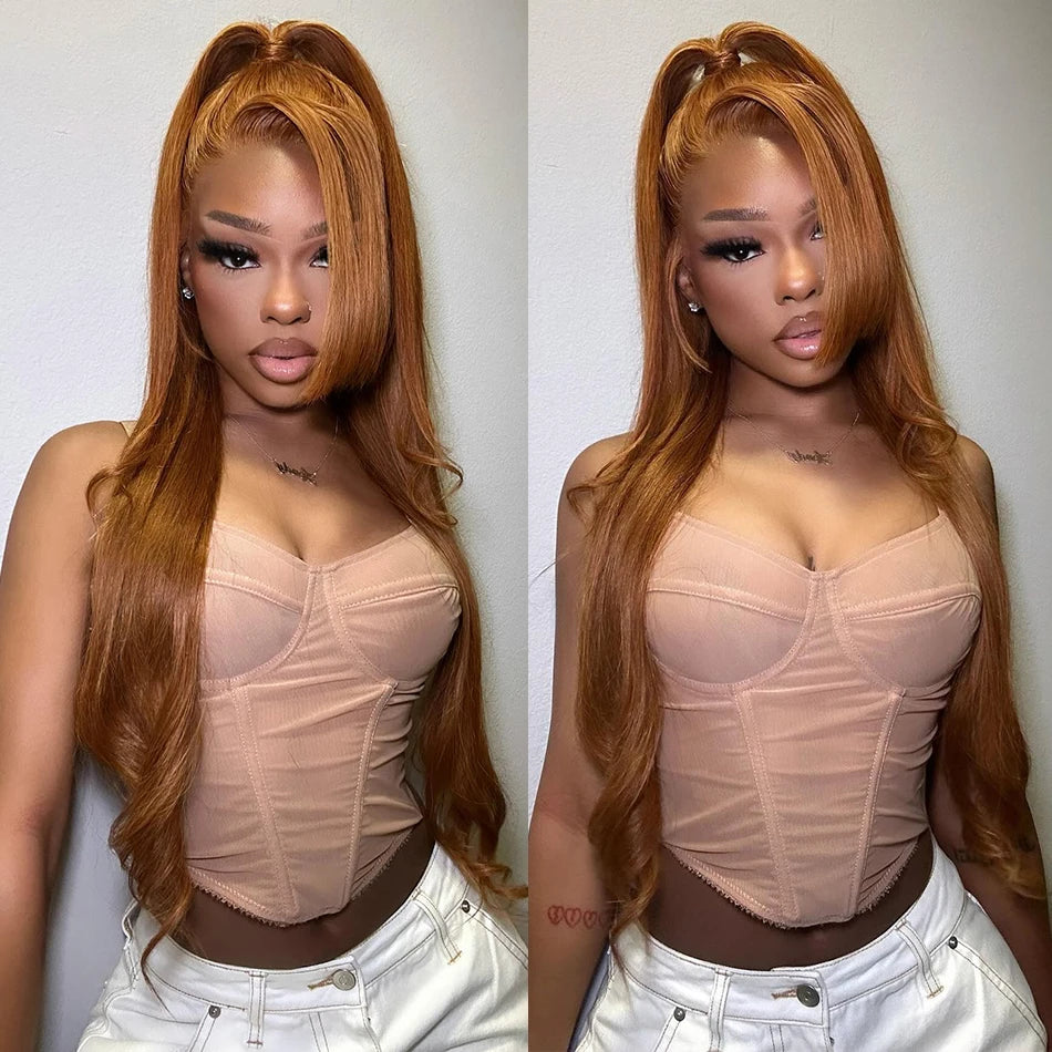 Bone Straight Ginger Blonde - HD Lace Frontal Human Hair Wig