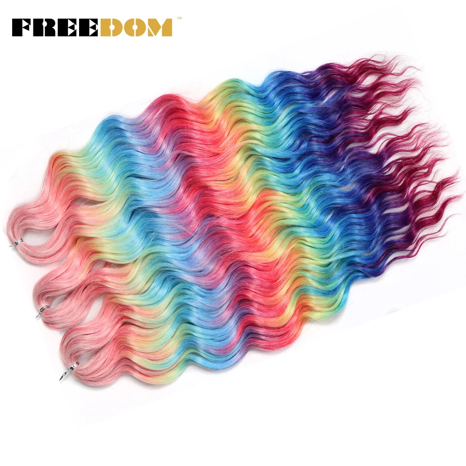 Deep Water Wave Synthetic 24inch Long Crochet Hair