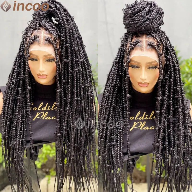 36 Inch Synthetic Braided Butterfly Lace Front Synthetic Wigs - Various Colors Available