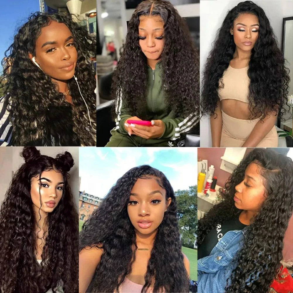 Peruvian Water Wave - 13x6 Transparent Lace Front Human Hair Glueless Wig