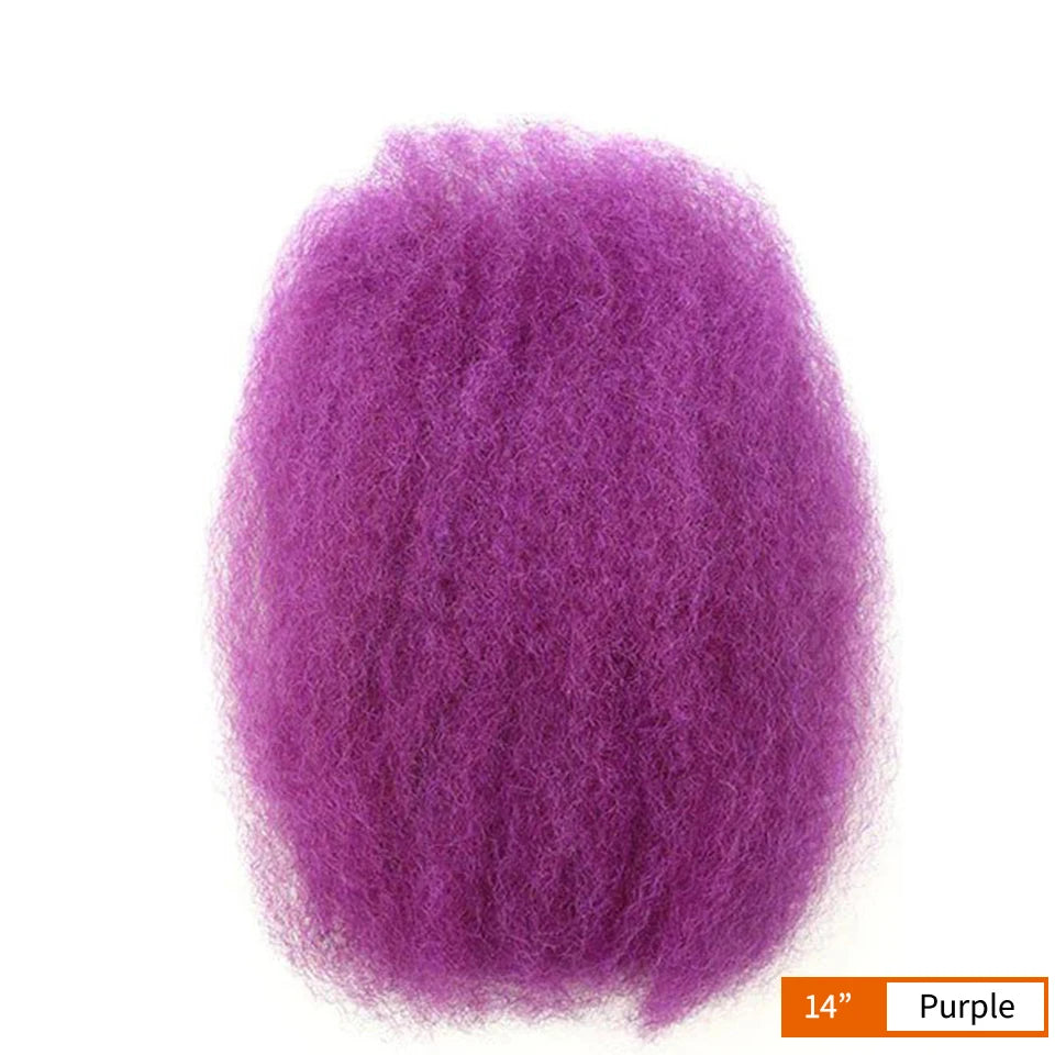 Lightweight Afro Kinky Bulk Braiding Human Hair - Various Colors Available