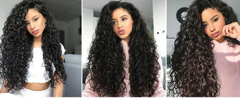 Peruvian Water Wave - 13x6 Transparent Lace Front Human Hair Glueless Wig