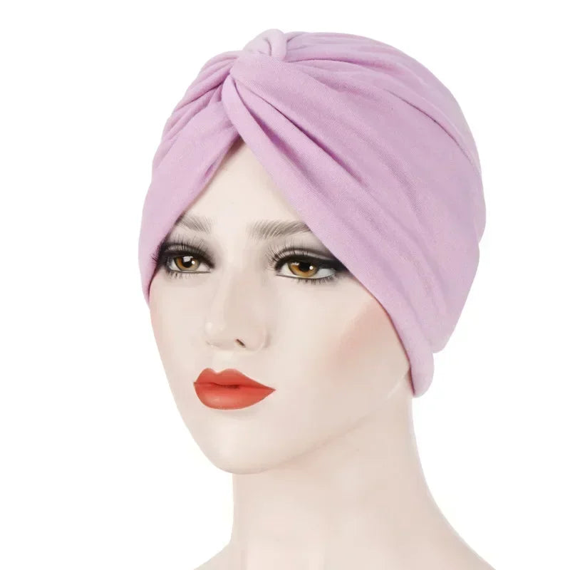 Women's Pleated Turbans in Various Colors