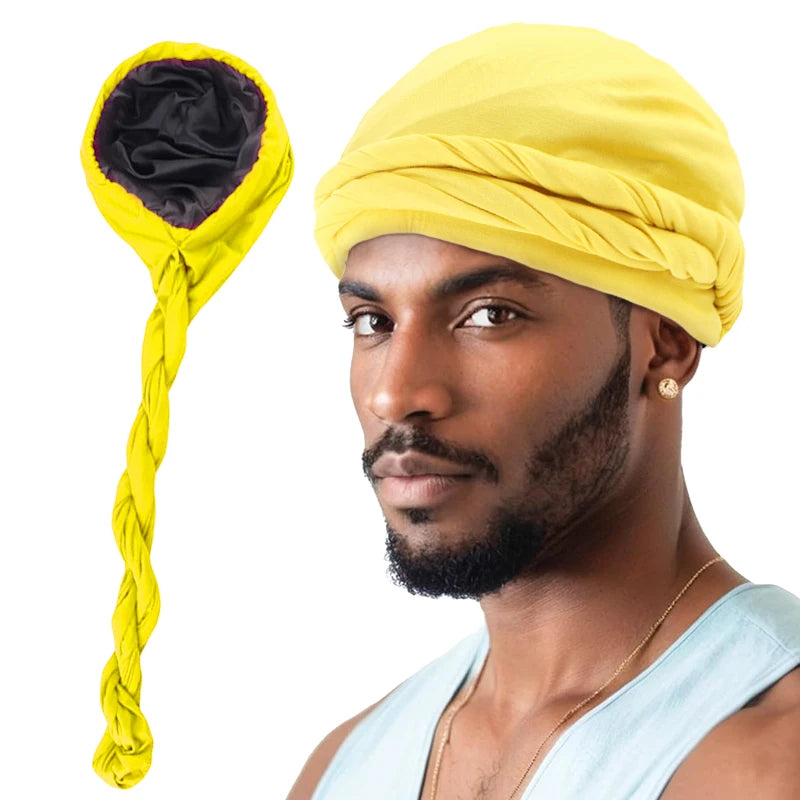 Elastic Men's Turban Hat/Scarf  - Various Colors Available