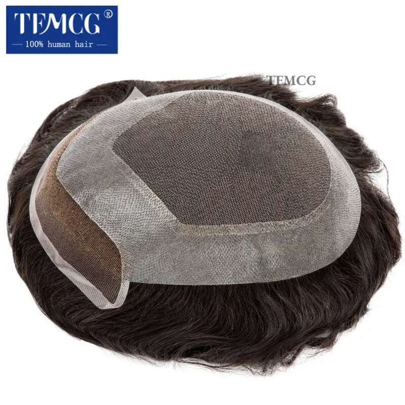 Swiss Lace 100% Natural Human Hair Toupee Hair Replacement Systems - Various Options Available