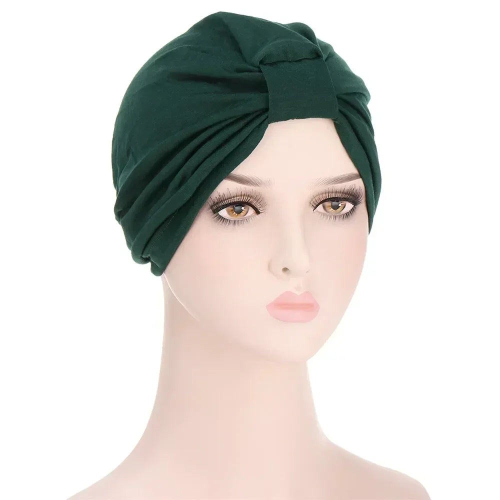 Women's Pleated Turbans in Various Colors