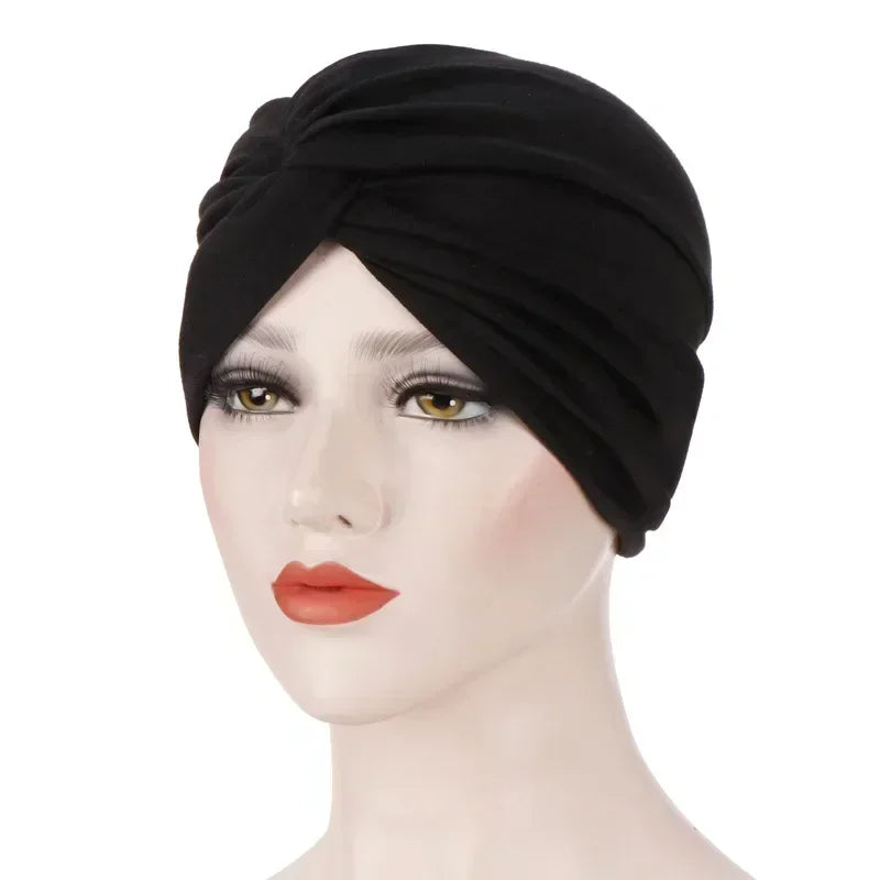 Women's Pleated Turbans in Various Colors