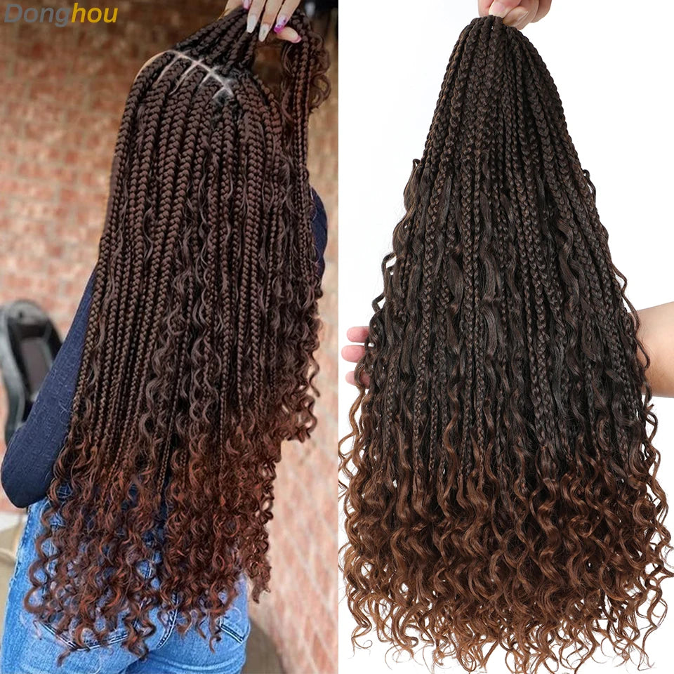 Boho Box Braids Synthetic Crochet Hair