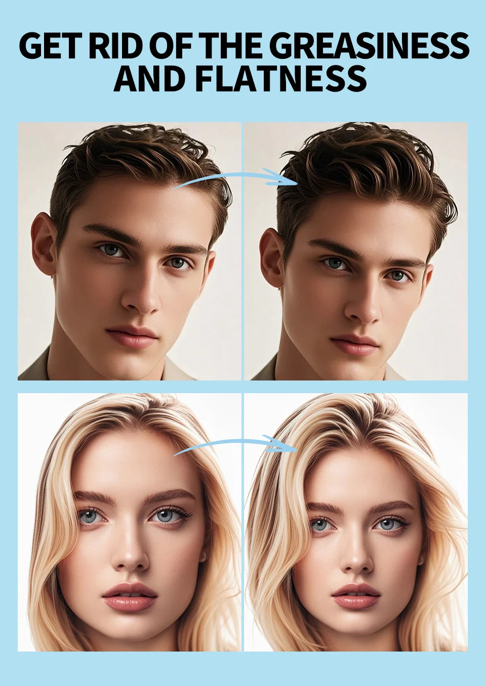 Hair Styling Powder Oil Control Hair Powder Fluffy Hair Powder Increase Hair Volume Instantly Long-Lasting Styling For Men Women
