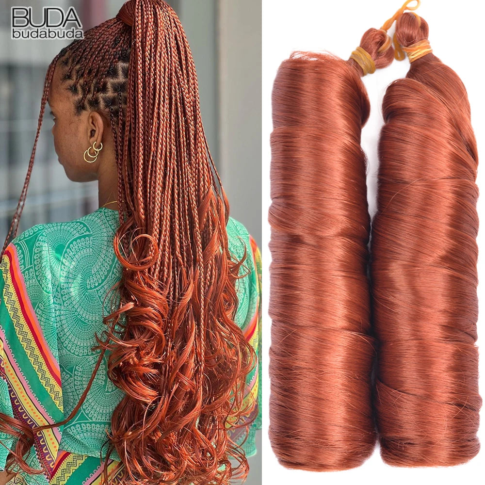 French Spiral Curls Synthetic Braiding Hair - Pre Stretched - Various Colors Available