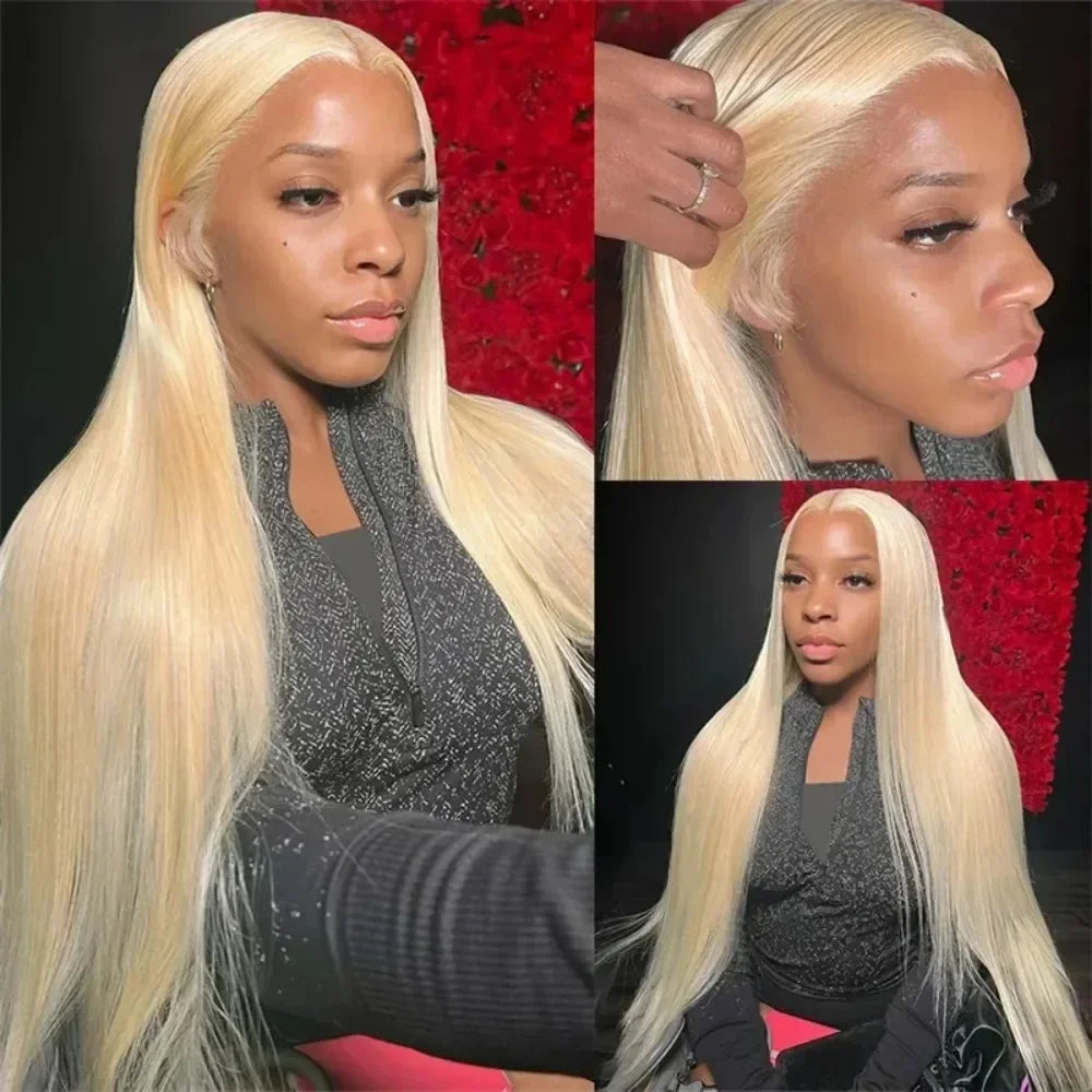 Straight Blonde HD Transparent Frontal Lace Human Hair Wig