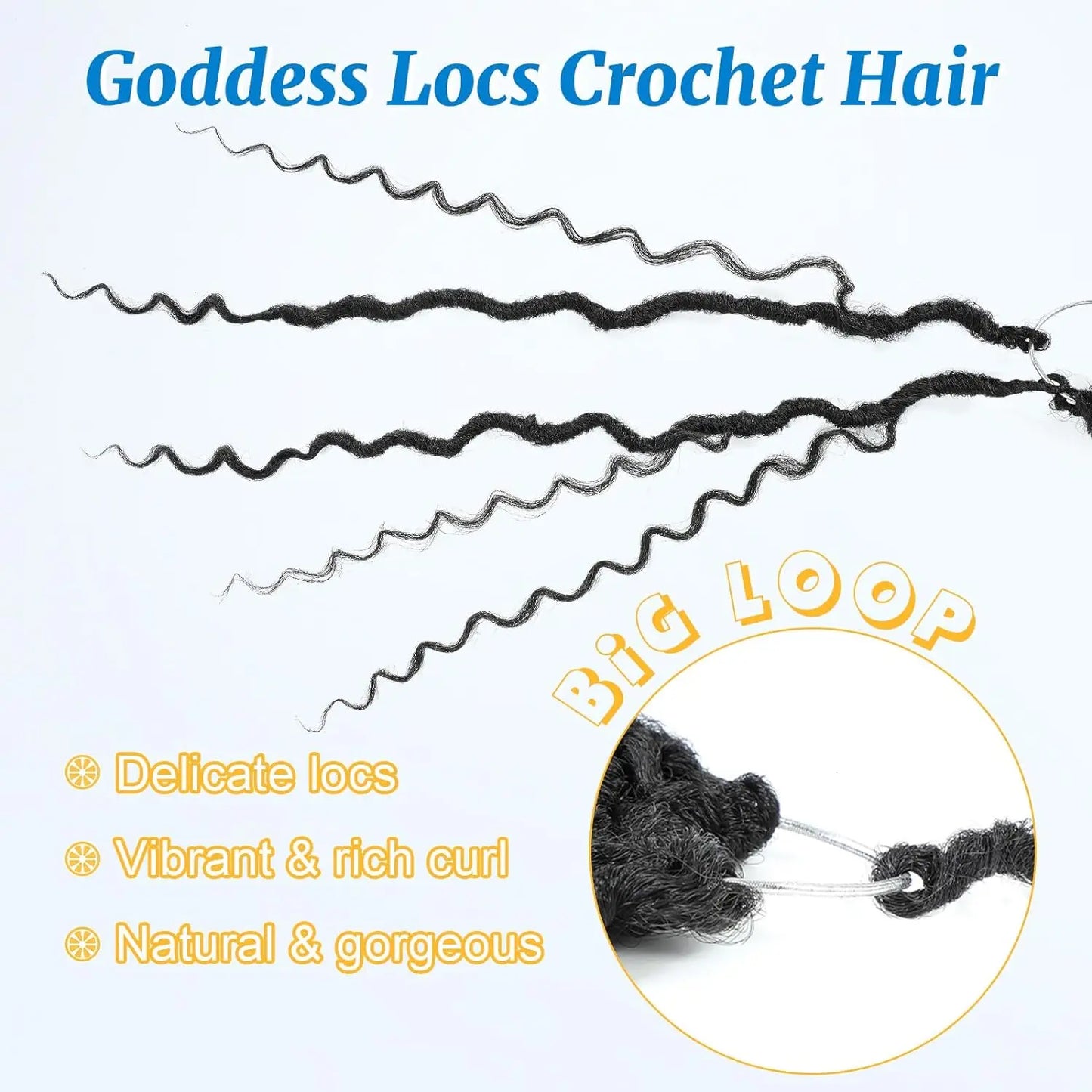 Faux Goddess Locs Synthetic Crochet Hair - Pre Looped
