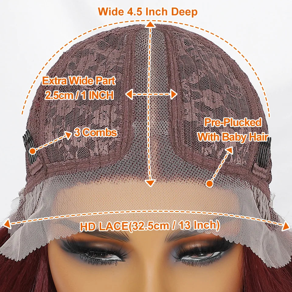 Black Brown Curly Synthetic Lace Front Wigs - Various Colors Available