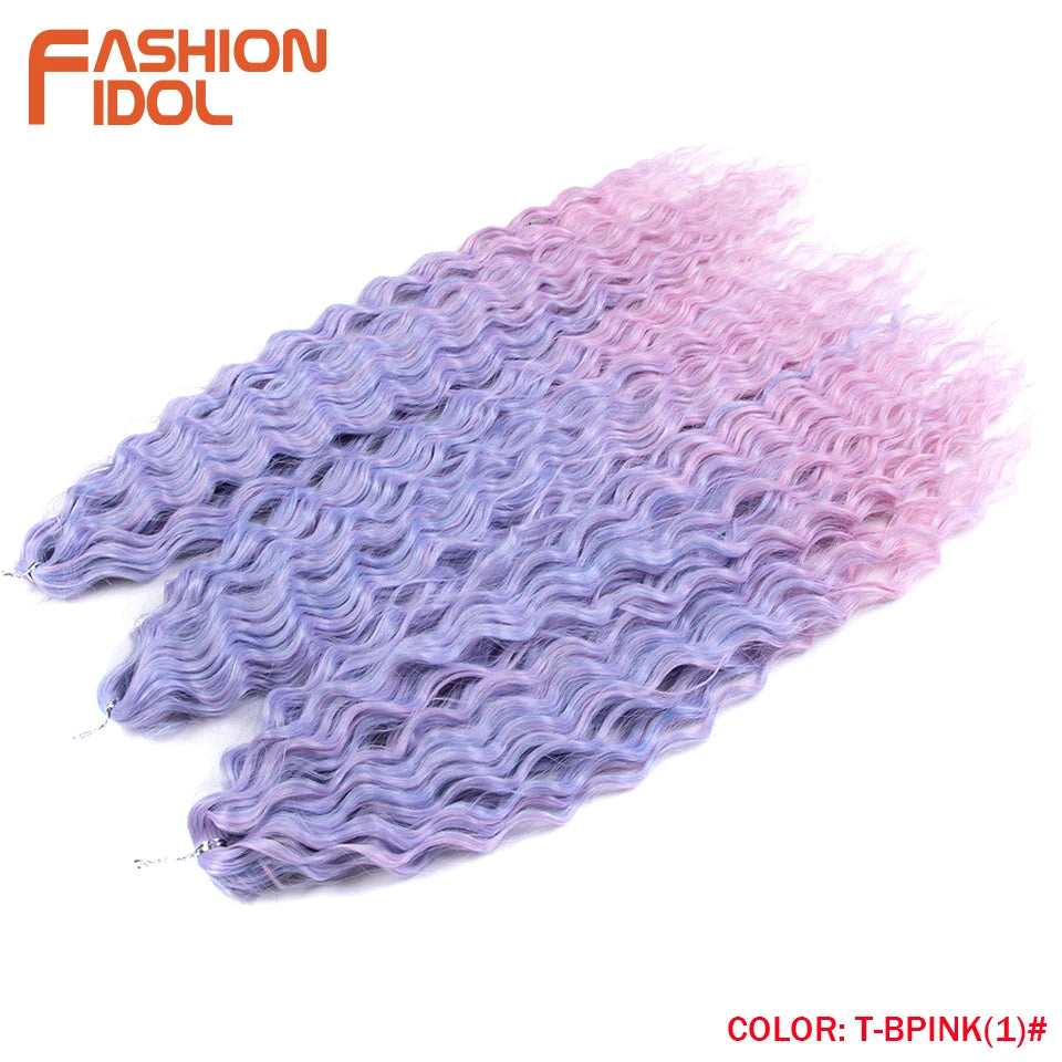 Water Wave Synthetic Crochet Hair 24 Inch - Various Colors Available