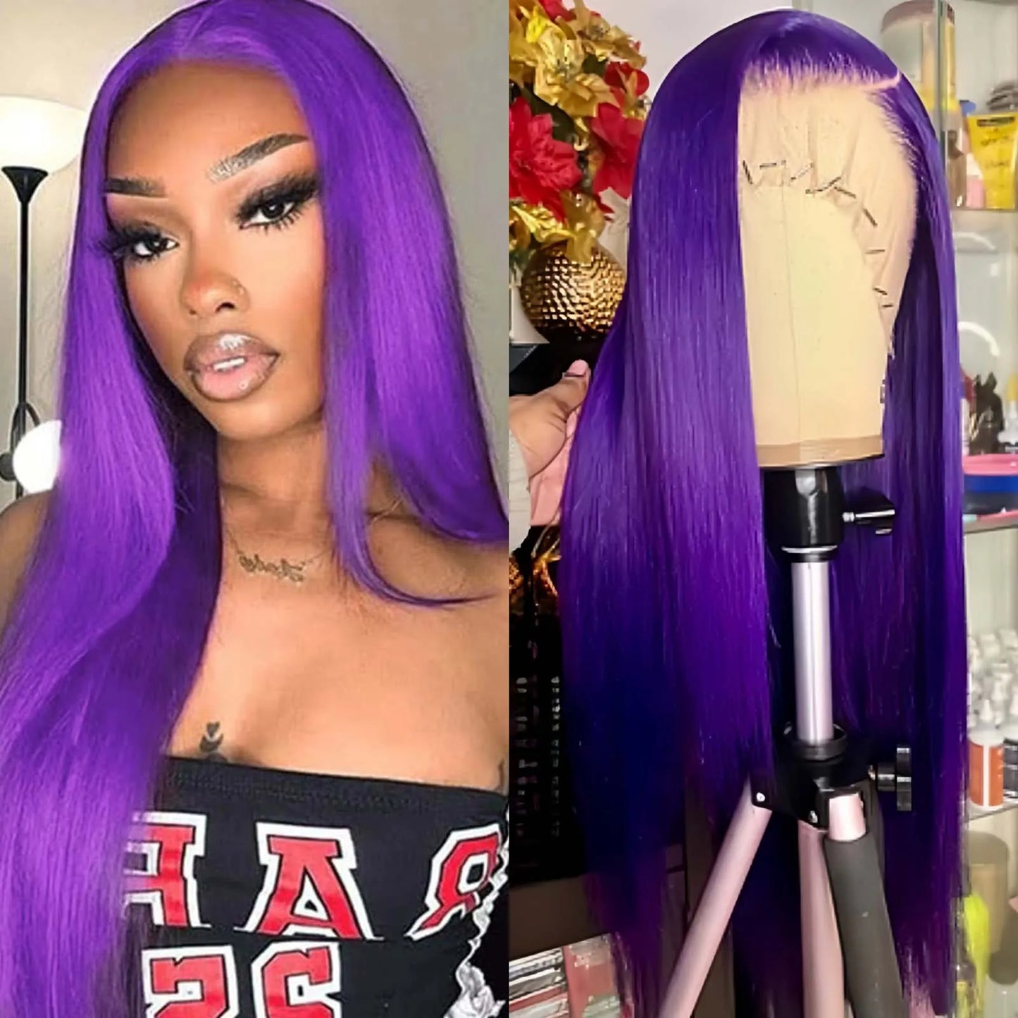 Synthetic Long Straight Lace Front Wigs - Various Colors Available