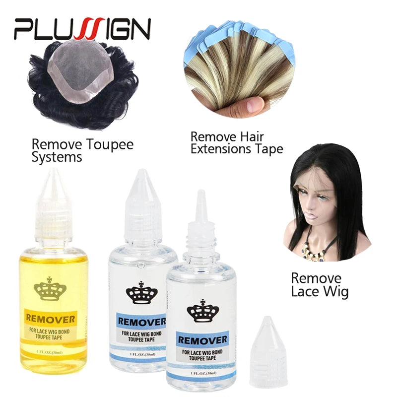30Ml Yellow Wig Glue Remover For Adhesive Tape & Glue Adhesives Remover For Wig Glue Clear Liquid Remover For Double Side Tape