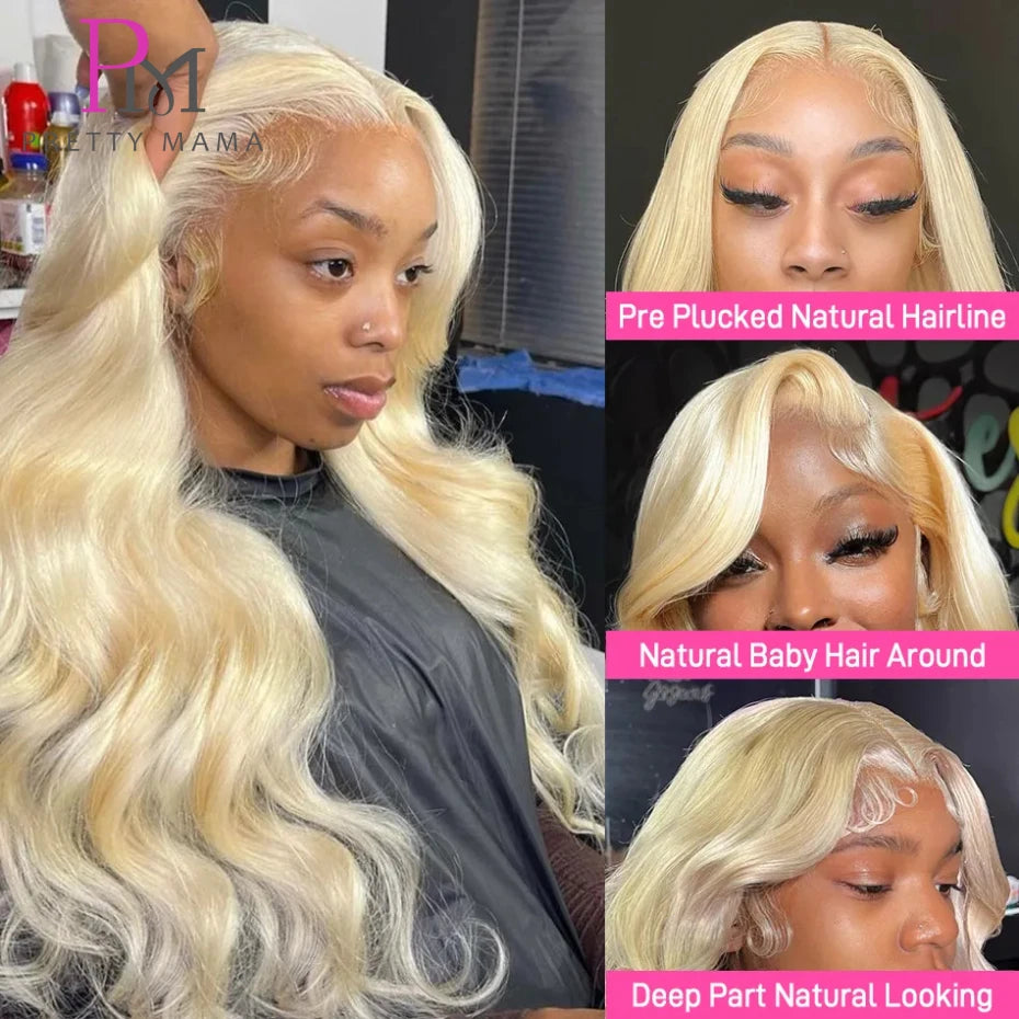 Cyan Blue Lace Body Wave - Human Hair Pre Plucked Lace Front Wig