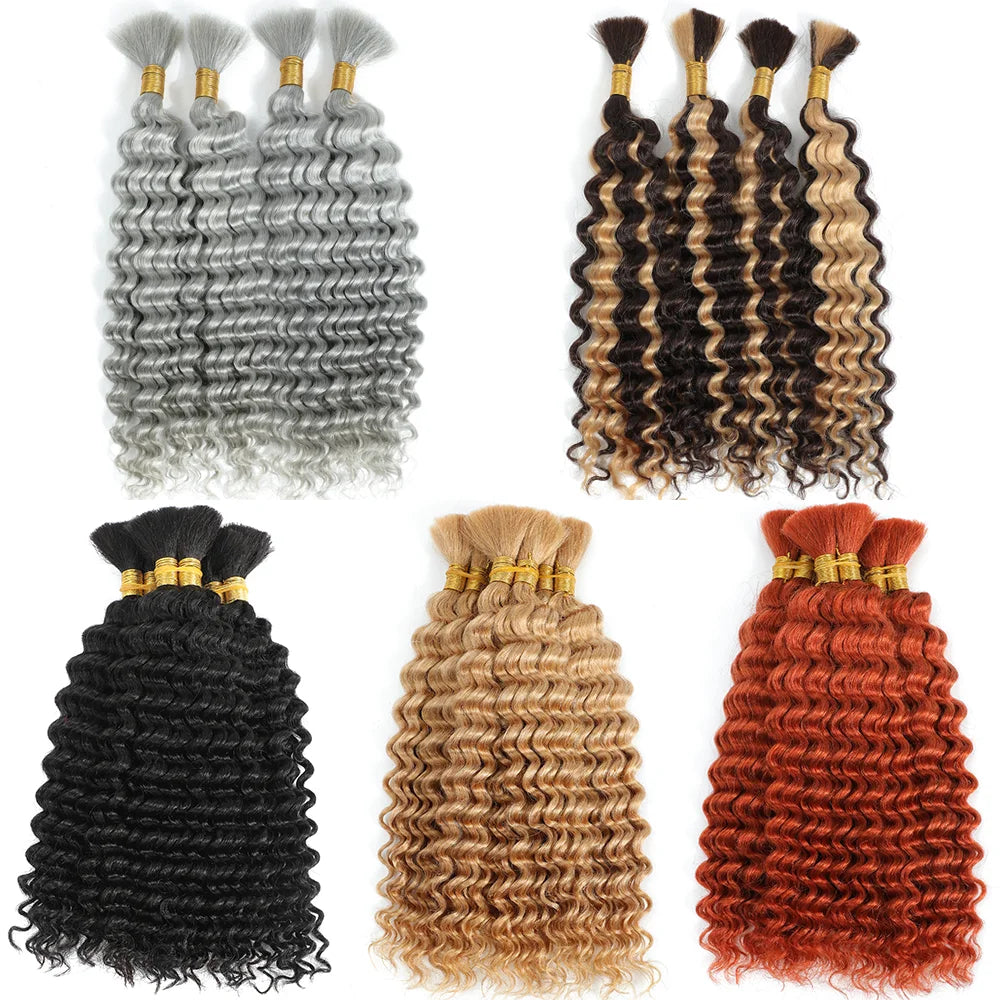 Brazilian Deep Wave Human Hair Braiding -  (Boho Braids)