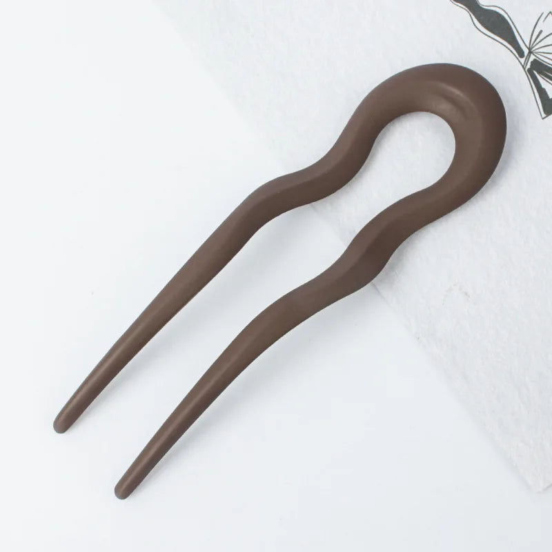 U Shape Traditional Resin Hair Pin Stick