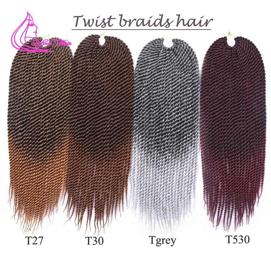 Synthetic Crochet Senegalese Twist Hair - Various Colors Available