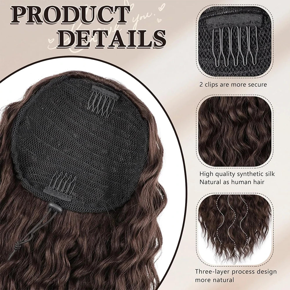 Sylhair Drawstring Synthetic 24Inch Ponytail