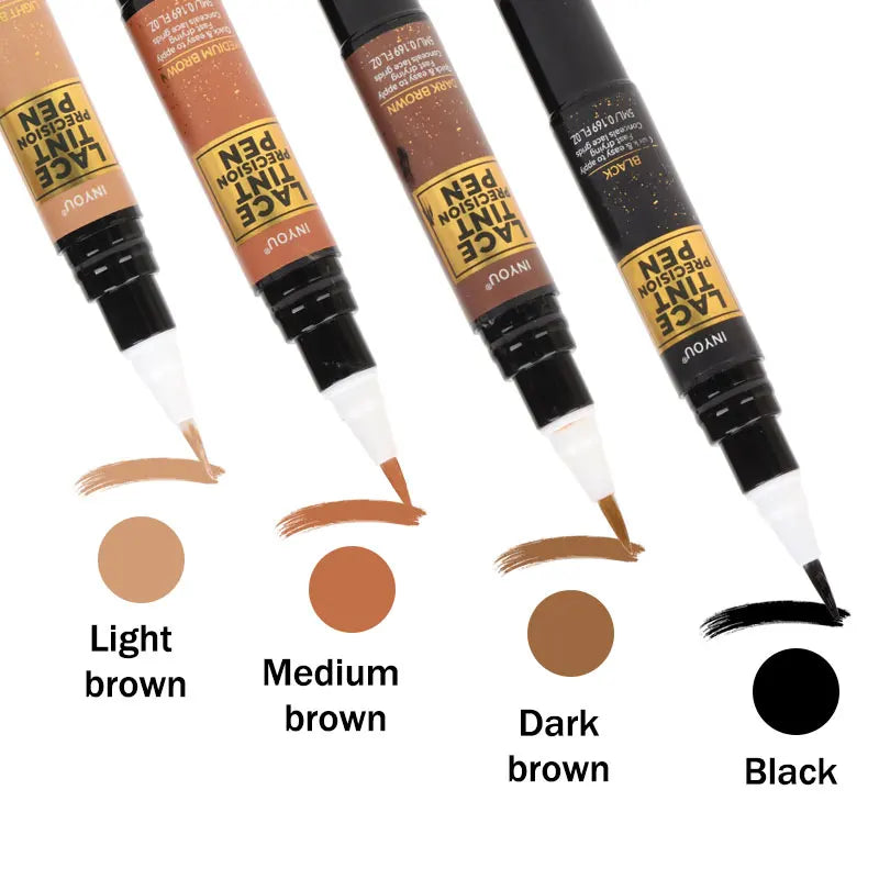 Lace Wig Tint Pen With Brush Applicator - Various Colors Available