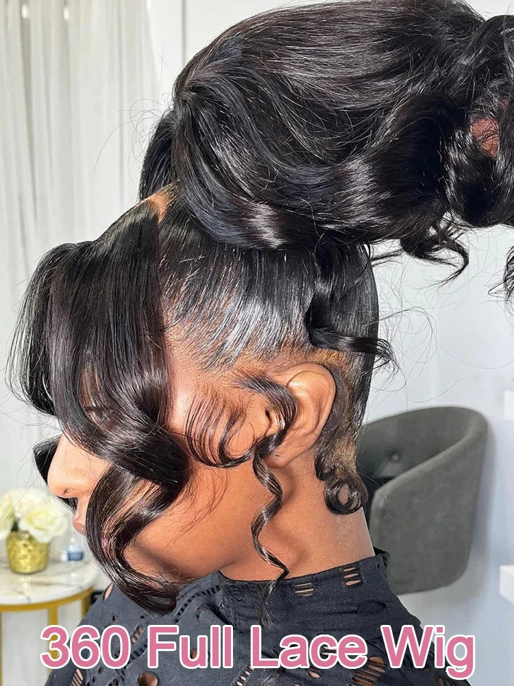 Body Wave - Transparent HD Full 360 Pre Plucked Lace Front Human Hair Wig