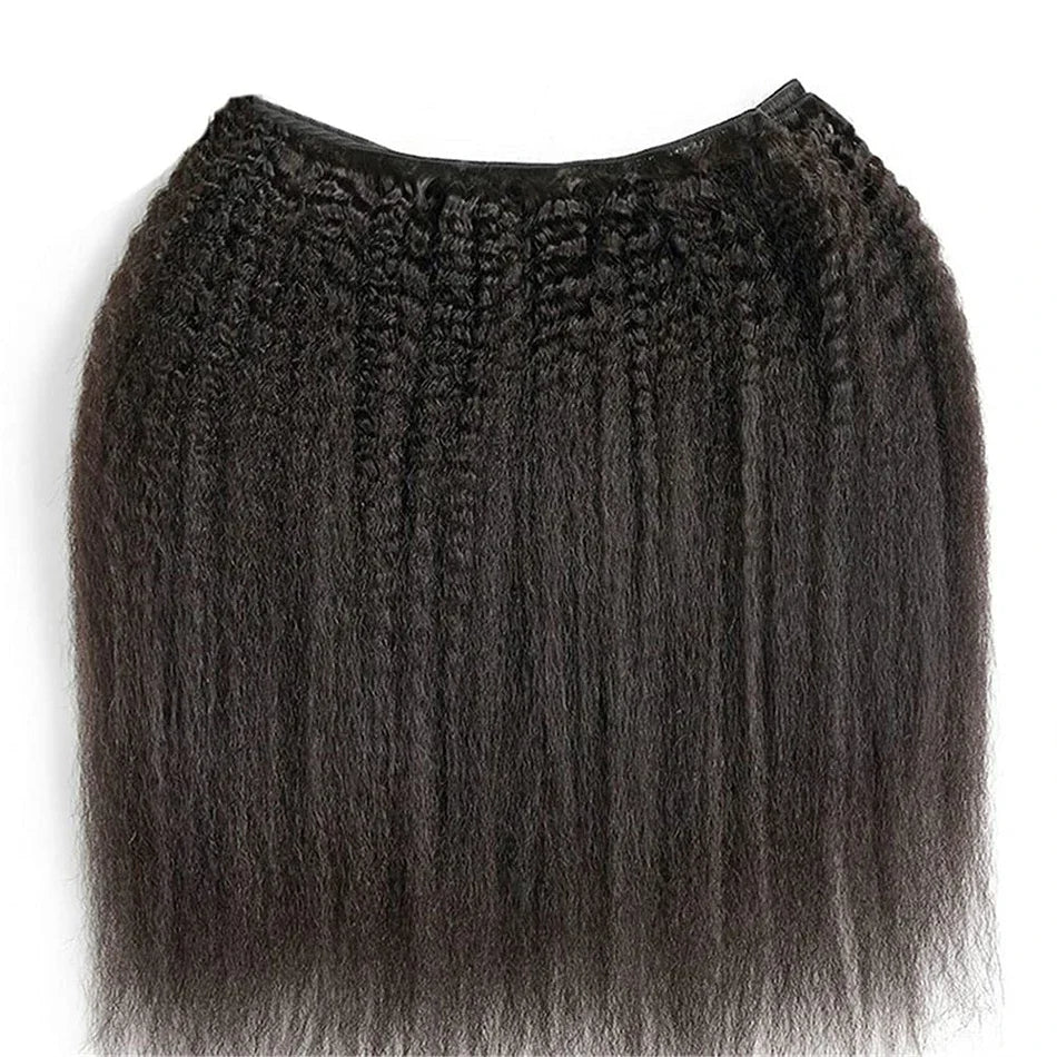 Raw Indian Yaki Straight 3 Bundles With HD Frontal Closure Human Hair Bundles