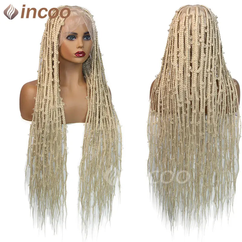 36 Inch Synthetic Braided Butterfly Lace Front Synthetic Wigs - Various Colors Available