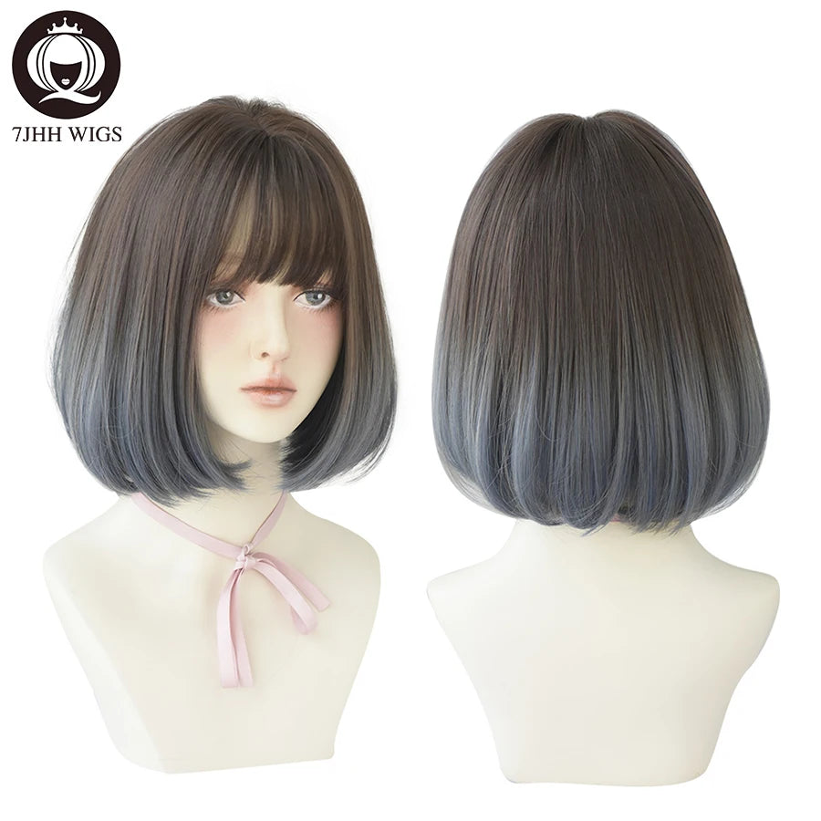 Short Bob Synthetic Wig - Various Colors Available