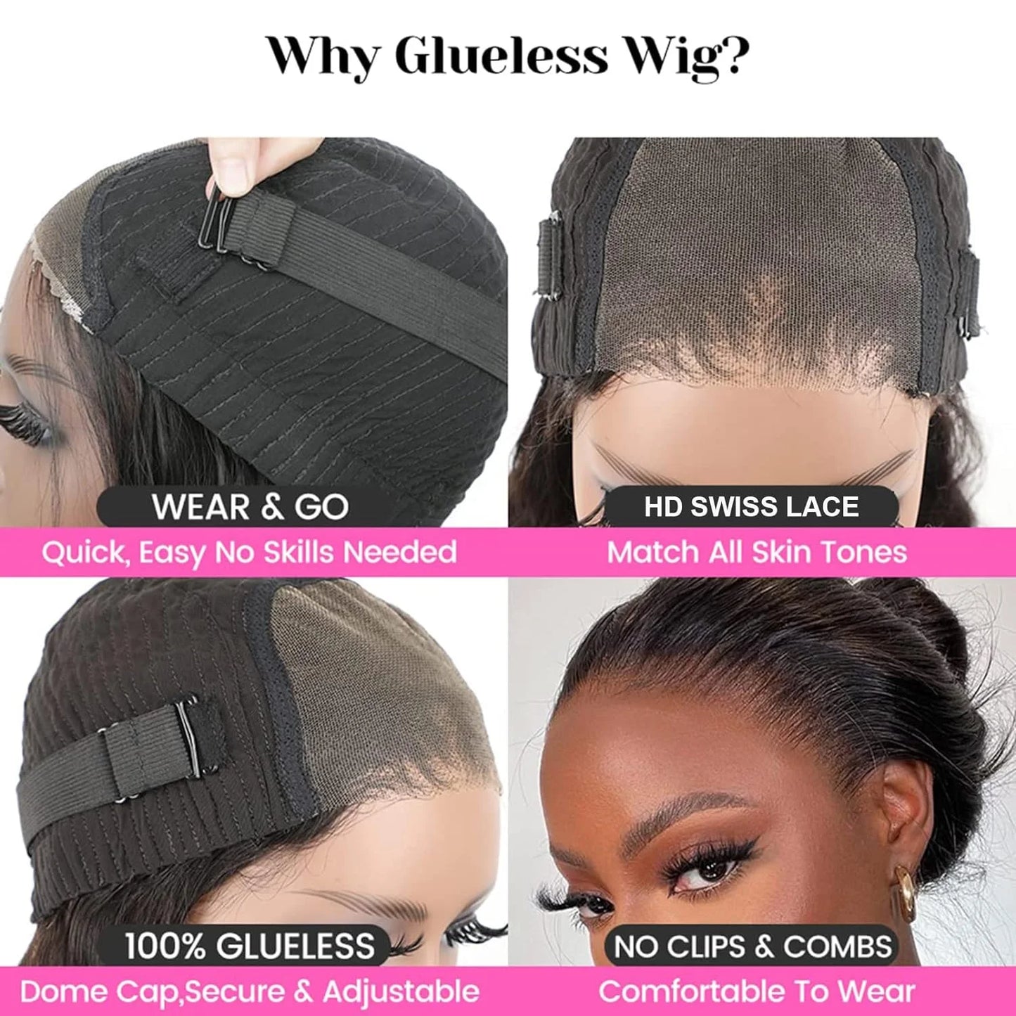 Yaki Straight - Glueless HD Lace Front Ready To Wear And Go Human Hair Wig