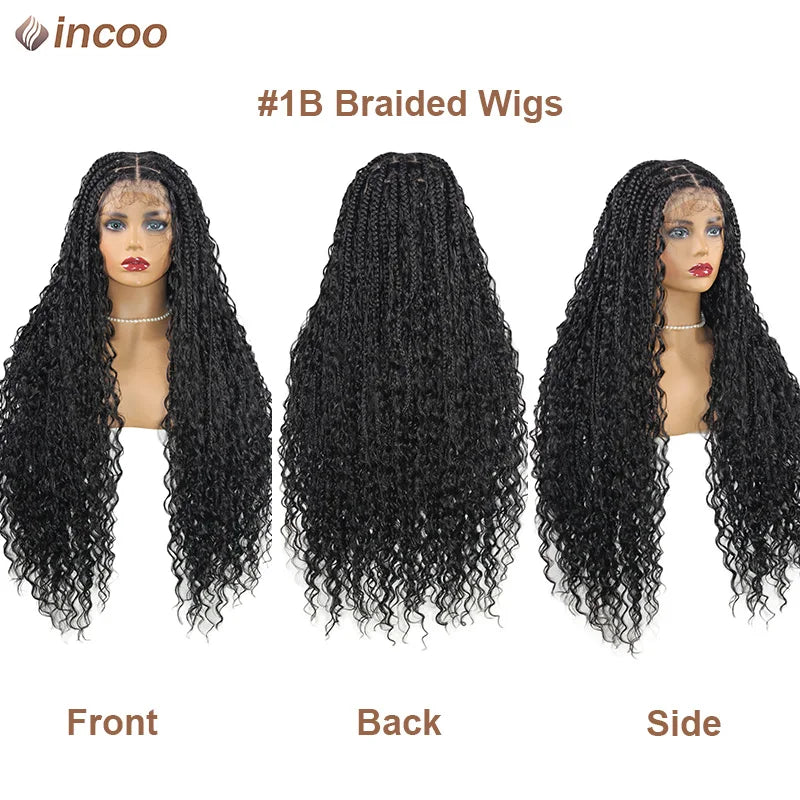 Boho Box Braided Full Lace Front Synthetic Wigs - Various Colors Available