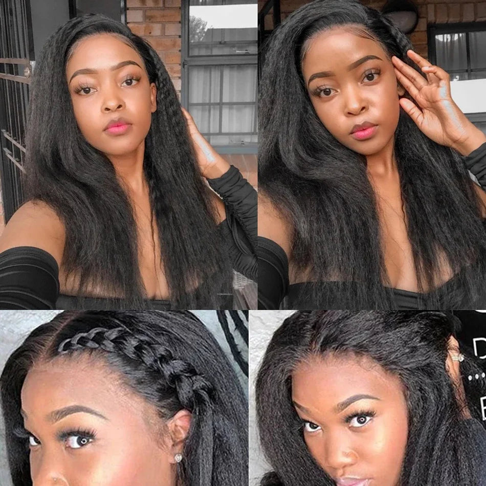Raw Indian Yaki Straight 3 Bundles With HD Frontal Closure Human Hair Bundles
