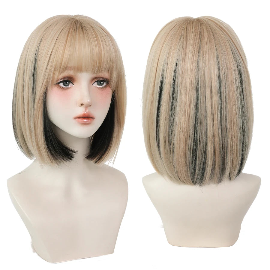 Short Bob Synthetic Wig - Various Colors Available