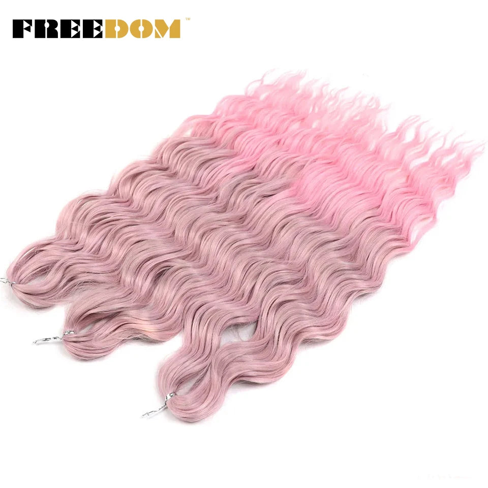 Synthetic Loose Deep Wave Crochet Hair - Various Colors Available