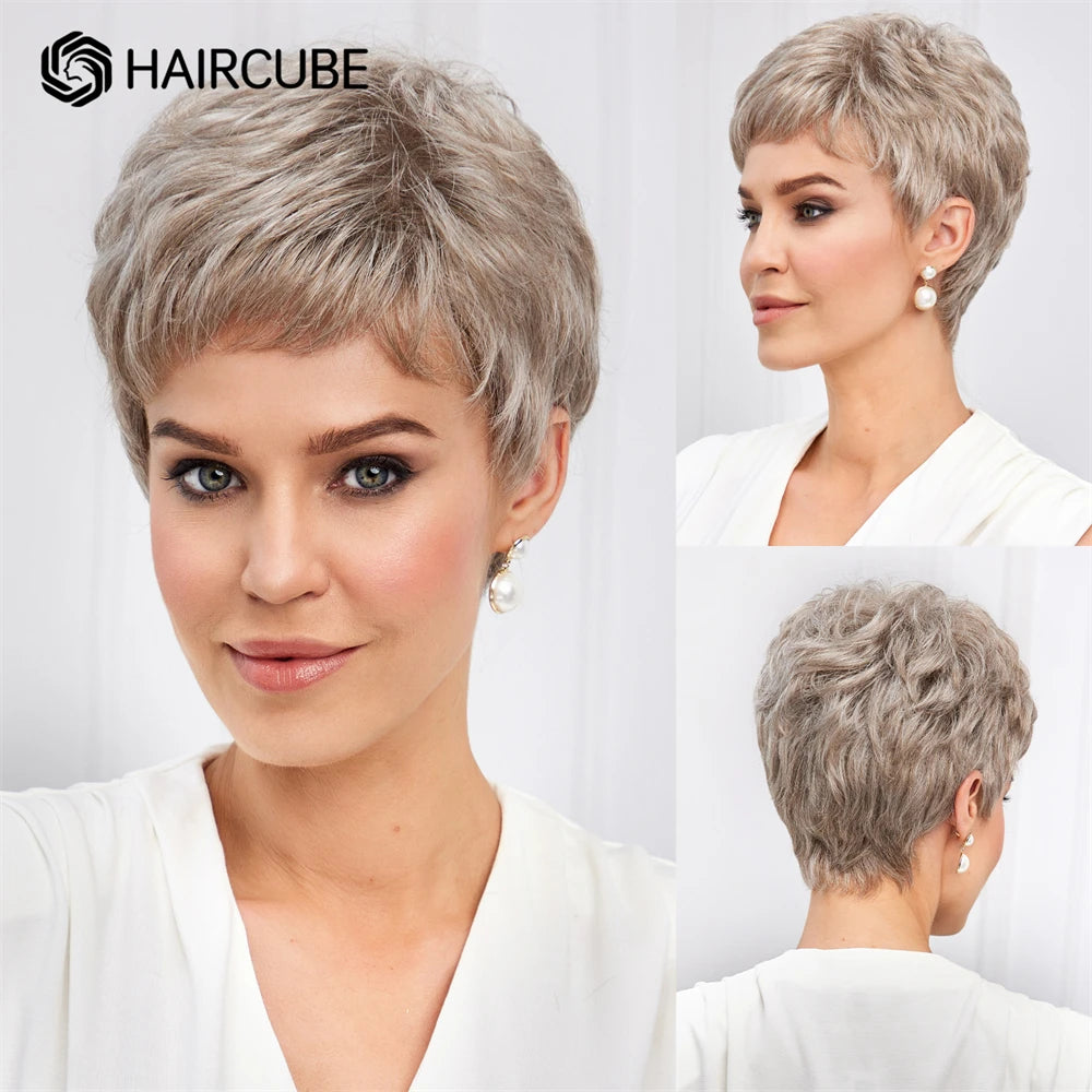 Short Pixie Cut Wigs - Kanekalon Synthetic Hair